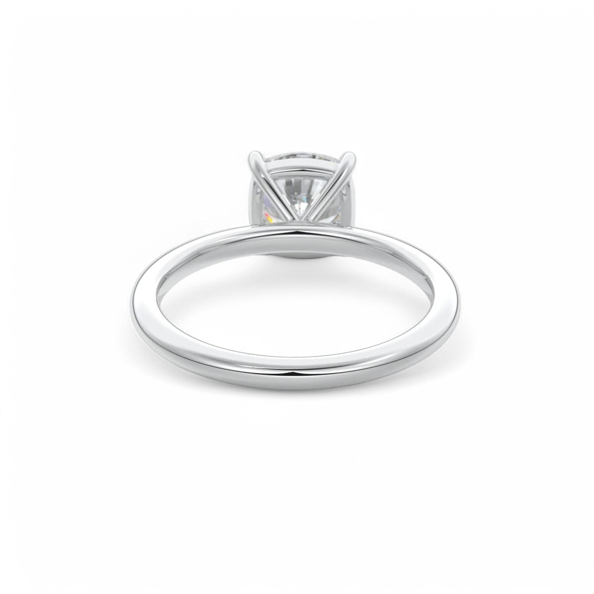 2.00Ct Cushion Cut Lab Grown Diamond Engagement Ring in 14k Yellow Gold