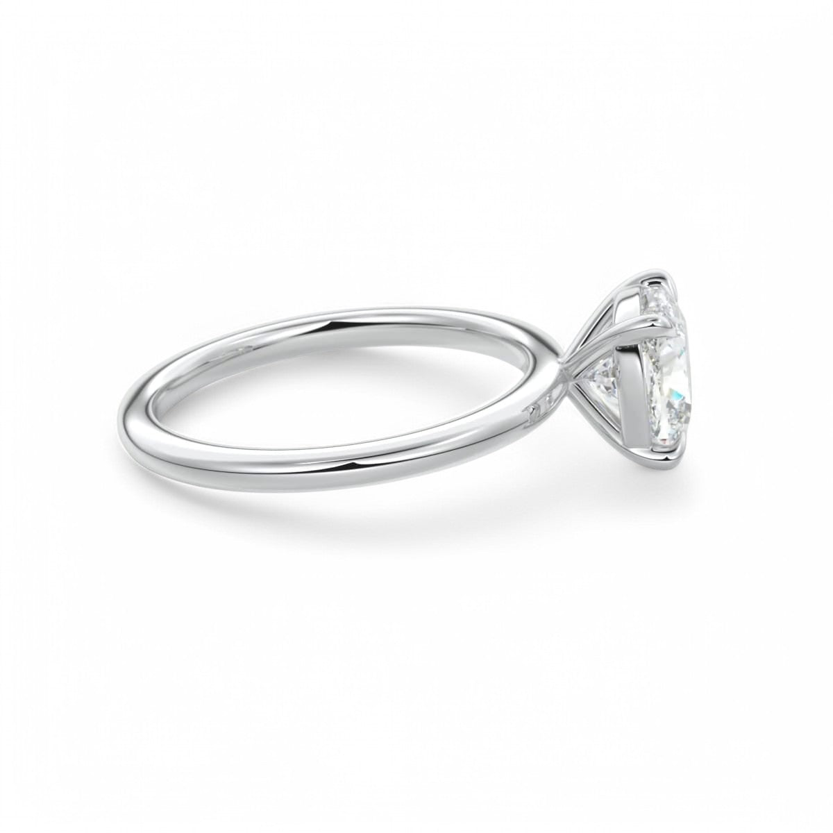 2.00Ct Cushion Cut Lab Grown Diamond Engagement Ring in 14k Yellow Gold