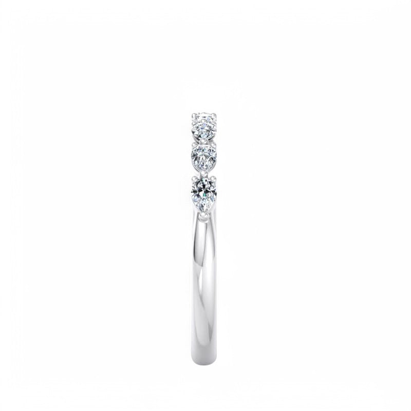 5/8 TCW Pear Cut Lab Grown Diamond wedding Band