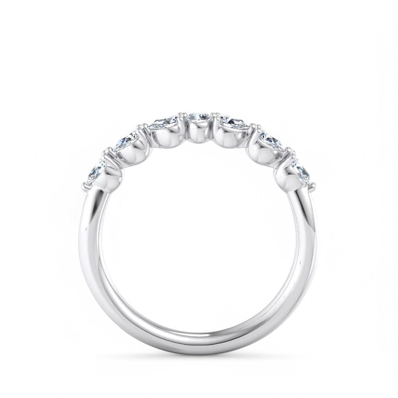 5/8 TCW Pear Cut Lab Grown Diamond wedding Band