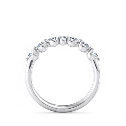 5/8 TCW Pear Cut Lab Grown Diamond wedding Band