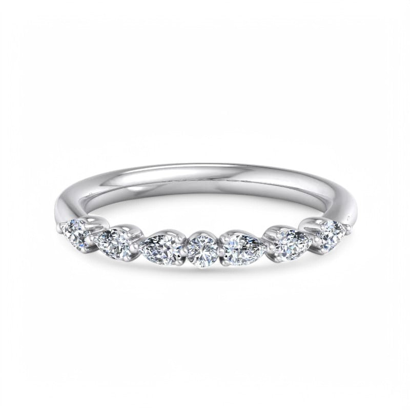 5/8 TCW Pear Cut Lab Grown Diamond wedding Band