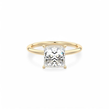 IGI Certified 1.50CT Princess Cut Lab Grown Diamond Engagement Ring