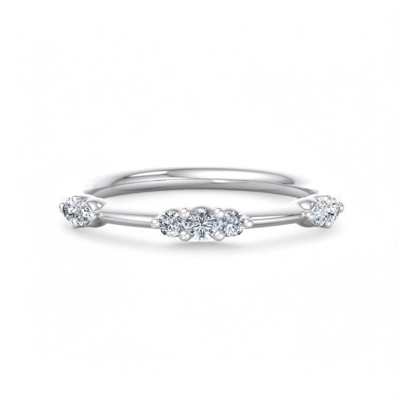 1/5 ct Eternity Lab Grown Diamond Wedding Band Floating Bubble Band