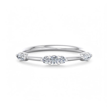 1/5 ct Eternity Lab Grown Diamond Wedding Band Floating Bubble Band