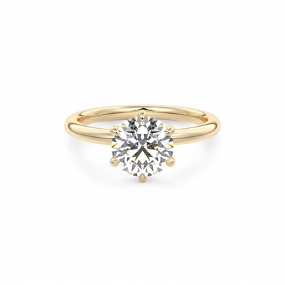 2.00ct Round Cut Lab Grown Diamond Solitaire Engagement Ring 14k White Gold