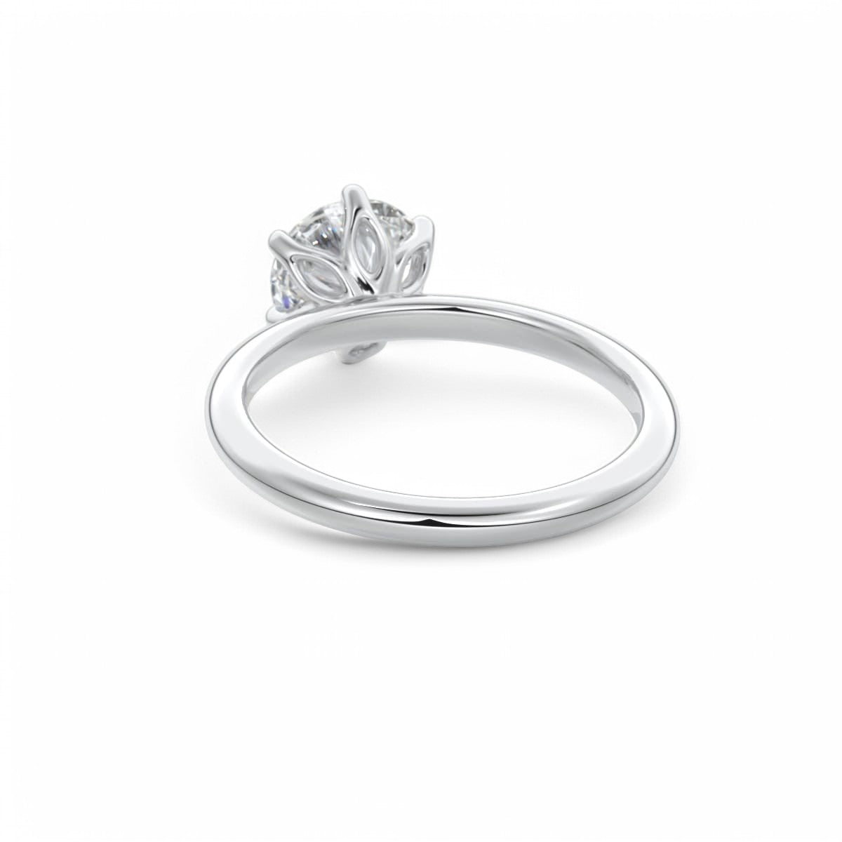2.00ct Round Cut Lab Grown Diamond Solitaire Engagement Ring 14k White Gold