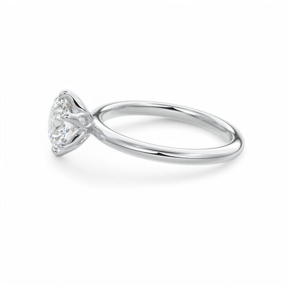 2.00ct Round Cut Lab Grown Diamond Solitaire Engagement Ring 14k White Gold