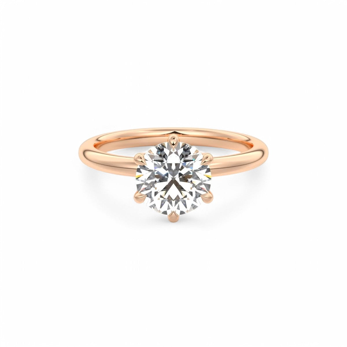 2.00ct Round Cut Lab Grown Diamond Solitaire Engagement Ring 14k White Gold