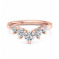 1.00Ct Lab Grown Diamond Stacking Curved wedding band