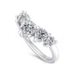 1.00Ct Lab Grown Diamond Stacking Curved wedding band