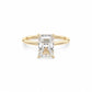 F/VS 2.00Ct Radiant Cut Lab Grown Diamond Hidden Halo Engagement Ring in 14k Yellow Gold