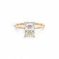 F/VS 2.00Ct Radiant Cut Lab Grown Diamond Hidden Halo Engagement Ring in 14k Yellow Gold