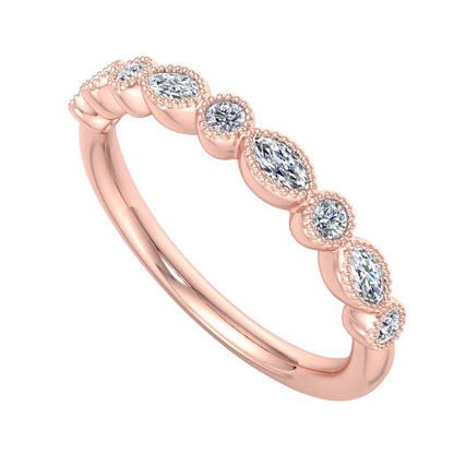 1/4ct Eternity Lab Grown Diamond Art deco Wedding band