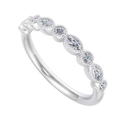 1/4ct Eternity Lab Grown Diamond Art deco Wedding band