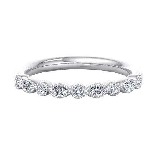 1/4ct Eternity Lab Grown Diamond Art deco Wedding band