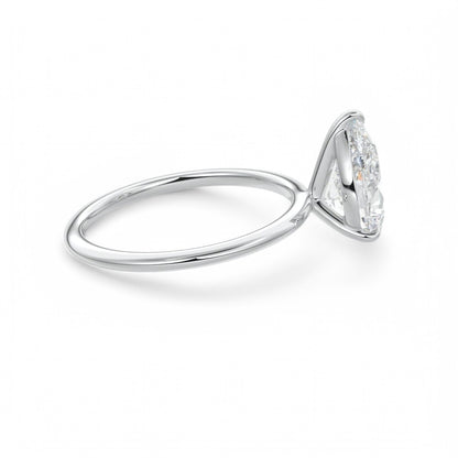 1.50 Ct Pear cut Solitaire Lab Grown Diamond Engagement Ring 14k White Gold
