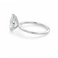 1.50 Ct Pear cut Solitaire Lab Grown Diamond Engagement Ring 14k White Gold