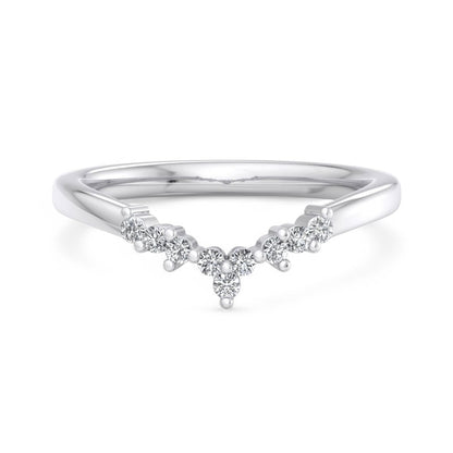  Curved Diamond Wedding Band