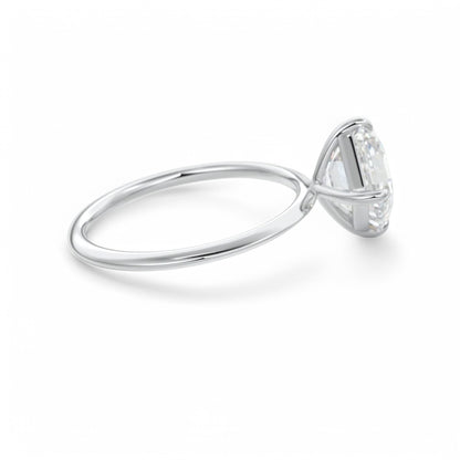2.00Ct Asscher Cut Lab Grown Diamond Engagement Ring in 14k White Gold