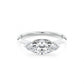 2.00Ct East West Marquise Cut Lab Grown Diamond Engagement Ring in 14k White Gold