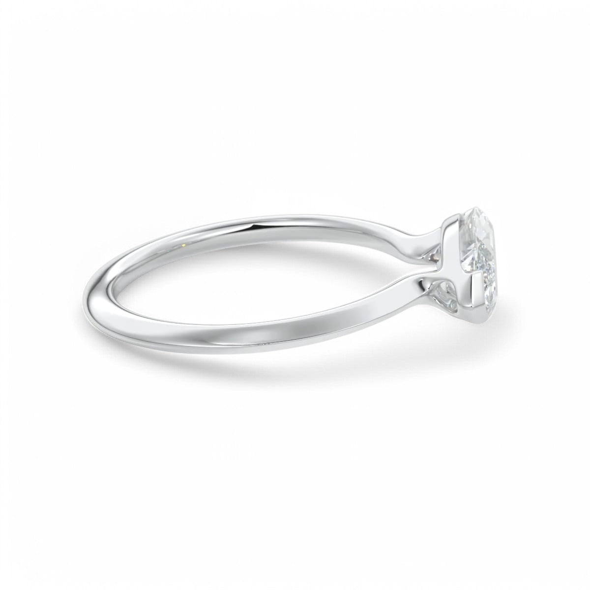 2.00Ct East West Marquise Cut Lab Grown Diamond Engagement Ring in 14k White Gold