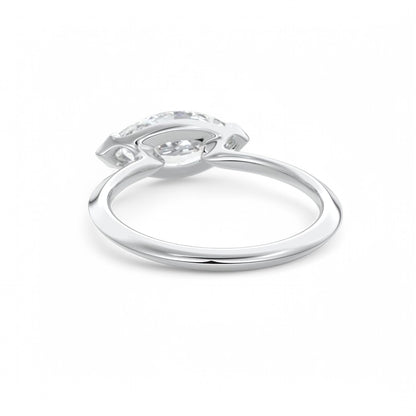2.00Ct East West Marquise Cut Lab Grown Diamond Engagement Ring in 14k White Gold