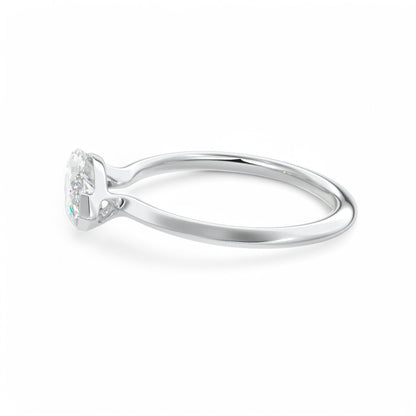 2.00Ct East West Marquise Cut Lab Grown Diamond Engagement Ring in 14k White Gold
