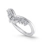 1/5Ct Pear & Round Cut Lab Grown Diamond Stacking Curved wedding band