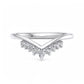 1/5Ct Pear & Round Cut Lab Grown Diamond Stacking Curved wedding band