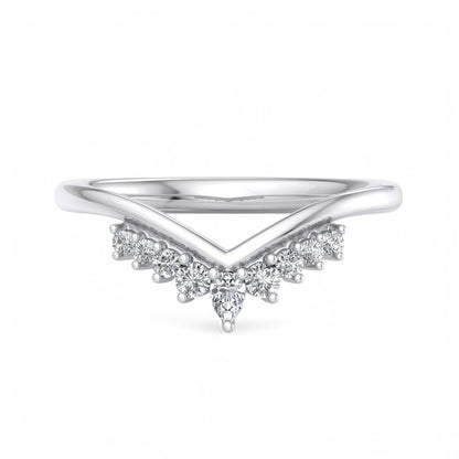 Pear-Round Diamond Band
