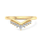 1/5Ct Pear & Round Cut Lab Grown Diamond Stacking Curved wedding band