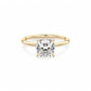1.50Ct Cushion Cut Lab Grown Diamond Hidden Halo Engagement Ring in 14k White Gold