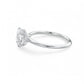 1.50Ct Cushion Cut Lab Grown Diamond Hidden Halo Engagement Ring in 14k White Gold