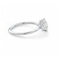 1.50Ct Cushion Cut Lab Grown Diamond Hidden Halo Engagement Ring in 14k White Gold