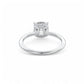 1.50Ct Cushion Cut Lab Grown Diamond Hidden Halo Engagement Ring in 14k White Gold