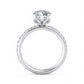 1.375ct Asscher Cut Lab Grown Diamond Accent Set Engagement Ring