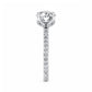 1.50CT Round Cut Lab Grown Diamond Solitaire With Accent Engagement Ring