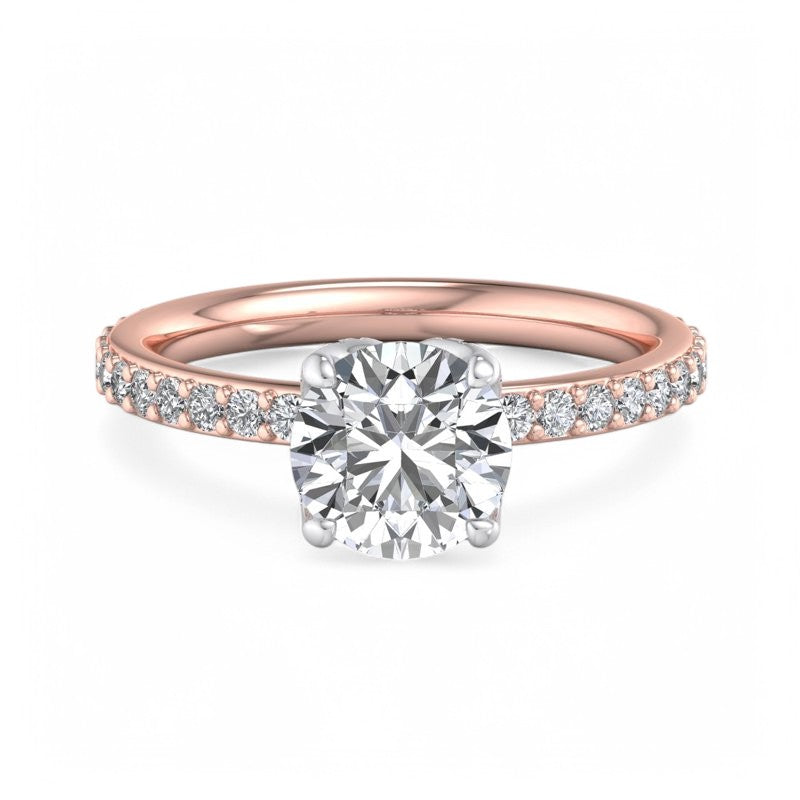 1.375ct Asscher Cut Lab Grown Diamond Accent Set Engagement Ring