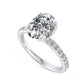 1.5 CT Oval Cut Lab Grown Diamond Engagement Ring for Women