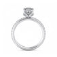 1.5 CT Oval Cut Lab Grown Diamond Engagement Ring for Women