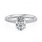 1.5 CT Oval Cut Lab Grown Diamond Engagement Ring for Women