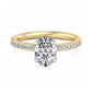 1.5 CT Oval Cut Lab Grown Diamond Engagement Ring for Women