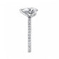 1.50ct Pear Cut Solitaire Engagement Ring with Hidden Halo Pave Setting