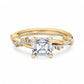 1. 1/4 Carat Asscher Cut Lab Grown Diamond Unique Twig and Leaf Ring