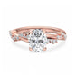 1.5 CT Oval cut Lab Grown Diamond Twig and Leaf Engagement ring for Women