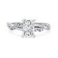 1.5 CT Radiant Cut Lab Grown Diamond Twig Engagement Ring