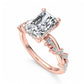 1.5 CT Radiant Cut Lab Grown Diamond Twig Engagement Ring