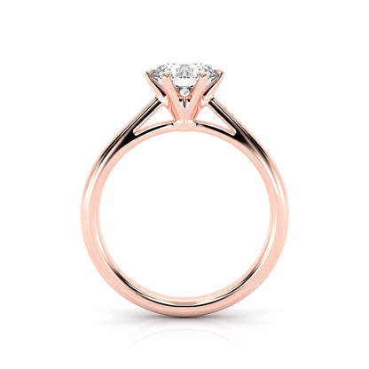 2.00ct Round Cut Lab Grown Diamond Solitaire 6 Prong Engagement Ring 14k Rose Gold