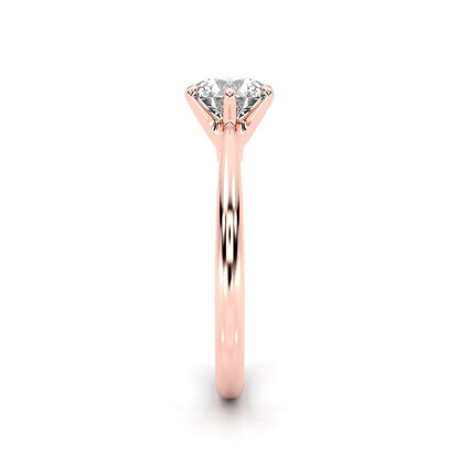 2.00ct Round Cut Lab Grown Diamond Solitaire 6 Prong Engagement Ring 14k Rose Gold